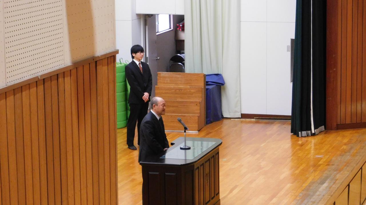3学期終業式・離任式が行われました