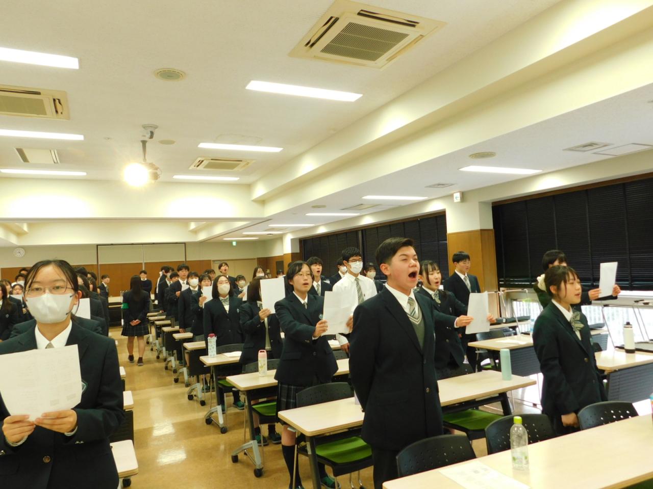 応援練習が行われました