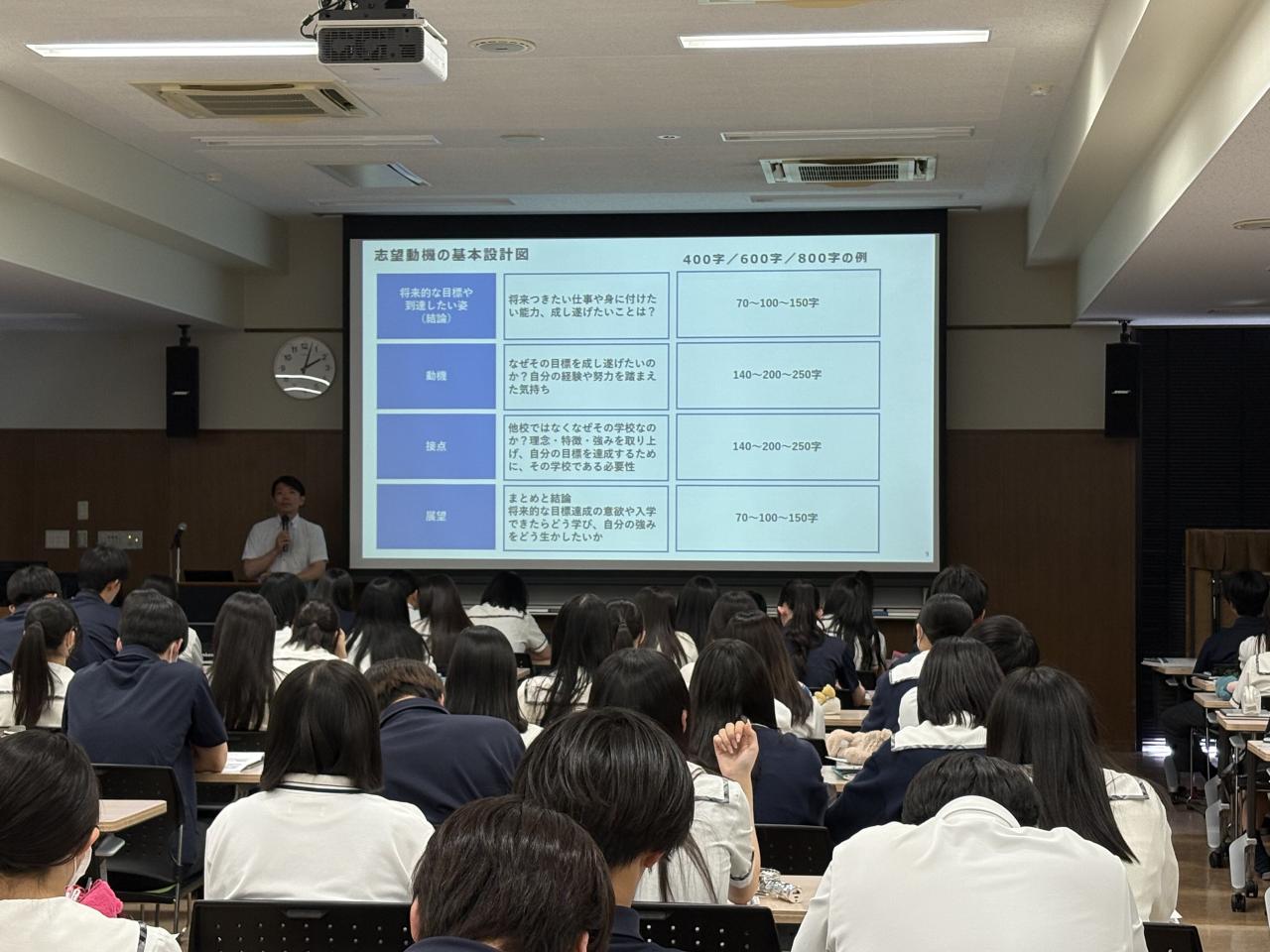 SSHキャリア教育　アセスメントツールを利用した志望理由作成講座
