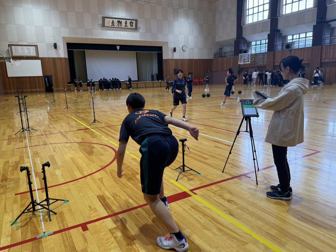 総合コースの専攻体育の授業にてフィジカル測定を行いました