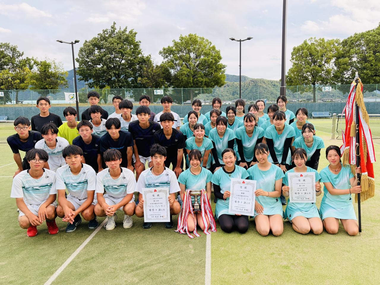 【テニス部】北信越総体、団体優勝&3位入賞!