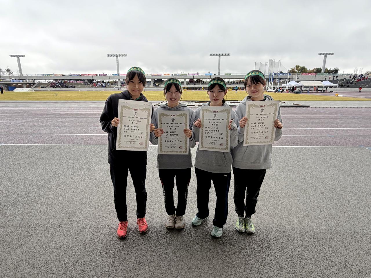 【陸上競技部】女子4×400mリレー準優勝!北信越新人大会で健闘