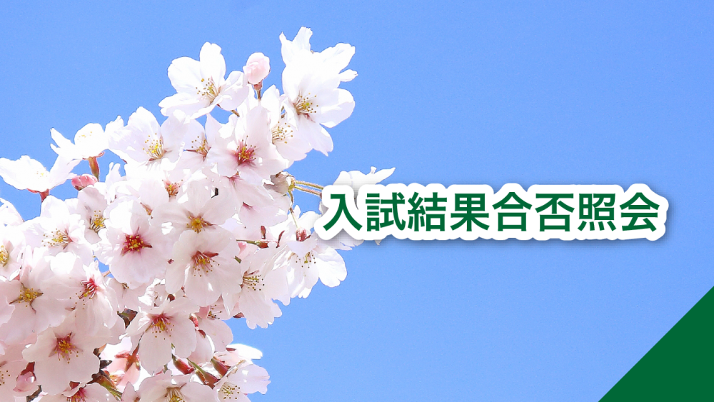 2025年度生入試結果合否照会